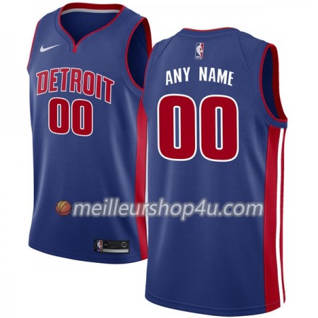 Maillot Basket Homme Detroit Pistons Personnalisé Nike 2017-18 Bleu Swingman